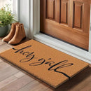 Barnyard Designs Natural Coco Coir Heavy Duty Backing Doormat - Large Cute Non-Slip Front Door Welcome Mat for Outside Entrance or Porch Entry, Brown (17x 30, Y'all) by CozyNest Decor