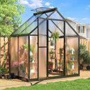 Polar Aurora 4x6 FT Greenhouse, Quick Aluminum Assembly Structure Polycarbonate Greenhouse, Walk-in Greenhouses for Outdoors with Ventilated Windows, Green Houses for Outside Backyard Garden by GreenHaven Gardens