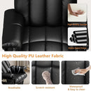 JIASTING 360° Swivel Recliner Chair with Ottoman & Double Side Pockets, Nursing Glider Rocking Recliner Chair, Gliding Chair for Nursery, Living Room, Office, Bedroom, Metal Frame (Black 1) by TinyTreasures Baby Boutique