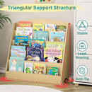TOETOL 5-Tier Kids Bookshelf - Toddler Book Display Shelves for Classrooms, Playrooms, and Nursery - Wooden Children Book Rack (Natural) by TinyTreasures Baby Boutique