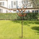 Butterfly Flower Garden Wind Spinner - Large Kinetic Outdoor Metal Wind Sculptures & Spinners Decor for Yard and Garden, Whirligigs Large Wind Spinners for Patio, Lawn, Outside (26" W x 90" H) by GreenHaven Gardens