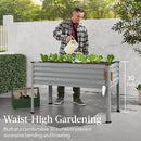 Best Choice Products 48x24x30in Galvanized Raised Garden Bed, Metal Elevated Planter Box, Vegetable Garden for Backyard, Patio, Balcony - Moonlight Gray by GreenHaven Gardens