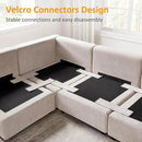 Modular Sectional Sofa, Convertible Sofa Couch Modular Sofa with Ottoman, Sectional Sofas for Living Room Small Apartments by CozyNest Decor