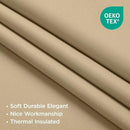 Joydeco White Blackout Curtains 96 Inches Long for Bedroom, Curtains 96 Inch Length 2 Panels Set, Room Darkening Curtains & Drapes for Living Room Window (W52 x L96 Inch, Beige) by TinyTreasures Baby Boutique