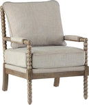 DUHOME Linen Fabric Spindle Accent Chairs Set of 2,Spool Chairs with High Resilience Spring Cushion and Armrest Pads, Leisure Armchair for Living Room Bedroom Farmhouse Home Office Belcony by CozyNest Decor