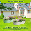 2 Pcs 4.5x2x2ft Oval Raised Garden Bed, Galvanized Raised Beds,Open-Ended Base Metal Raised Planter Beds,Garden Bed Outdoor,Planter Raised Boxes for Vegetables, Flowers,Tool-Free Asse,Green by CozyNest Decor