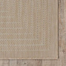 Adiva Rugs Outdoor Indoor Area Rug, Weather Resistant, Easy to Clean, Stain Resistant Floor Mat for Dining Room, Backyard, Deck, Patio (Natural Beige, 2'6" x 7') by CozyNest Decor