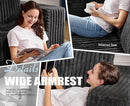 Modular Sectional Sofa 2 Seater Loveseat Modular Couch with Deep Seat Memory Foam Cloud Chair with Pillows Oversized Sectional Sofa for Living Room Bedroom (Strip Grey, Loveseat) by CozyNest Decor