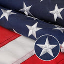 American Flag 10x15 FT, US Flags with Embroidered Stars Sewn Stripes Brass Grommets, Vivid Color, All Weather United States Flag, Polyester USA Flag for Outdoors Indoors (10x15 Foot) by GreenHaven Gardens