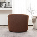 KINWELL 34" W Mid Century Modern Swivel Barrel Chair, Round Upholstered Boucle Swivel Accent Chairs, No Assembly Sofa Chair for Living Room Bedroom Reading Apartment Lounge Nursery by CozyNest Decor