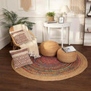 REDEARTH · Jute Circular Low Pouf Ottoman - Braided Pouffe Accent Sitting Round Footrest for Living Room, Bedroom, Nursery, kidsroom, Patio, Gym; 100% Jute (18"x18"x10"; Natural) by CozyNest Decor