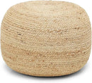 REDEARTH · Jute Circular Jute Pouf Ottoman - Braided Pouffe Accent Sitting Round Footrest for Living Room, Bedroom, Nursery, kidsroom, Patio, Gym; 100% Jute (19.5"x19.5"x14"; Jute Natural) by CozyNest Decor