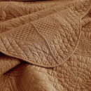 MarCielo 3-Piece 100% Cotton Oversized Bedspread Lightweight Quilt Coverlet Embroidery Farmhouse Bedding Set (Tf Dusty Orange, Oversized Queen (100"x106")) by CozyNest Decor