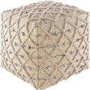 Mark&Day Pouf Ottoman, Paudorf Bohemian/Global Khaki Cube Pouf Foot Rest for Living Room, Bedroom and Boho Home Decor (18"x18"x18") by CozyNest Decor