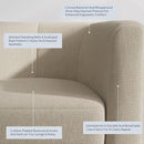 BELLEZE Accent Barrel Chair, Faux Leather Round Club Tub Sofa Corner Chair with Flared Legs and Cozy Soft Padding for Living Room Bedroom Waiting Room - Beige by CozyNest Decor
