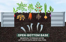 Planter Raised Beds Raised Garden Bed for Gardening Garden Boxes Outdoor Metal Raised Garden Beds, 8x2x1 FT Galvanized Grey by GreenHaven Gardens