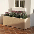 42 Inch Rectangular Concrete Planter（42Lx14Wx15H，58 Pounds）,Durable All-Weather Use with Drainage Holes,Large Rectangular Planter for Outdoor Indoor Plants by CozyNest Decor