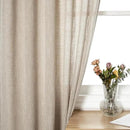 MYSKY HOME Curtains for Kitchen Windows, Sheer Curtains 63 Inch Length for Girls Bedroom Boho Linen Look Textured Fabric Soft Touch Light Filtering, 50" Wide, Light Oatmeal, Set of 2 by CozyNest Decor