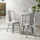 Amazon Basics Metal Dining Chairs, 4 Count, Dark Grey, 20.1 x 17.1 x 33.5 inches by CozyNest Decor