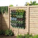 Self Watering Wall Mounted Vertical Planter, 36 Pots Wall Planter Indoor Vertical Living Green Plant Wall Easy Installation (Green) by CozyNest Decor