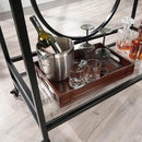 Sauder International Lux Bar Cart, Black Finish by CozyNest Decor