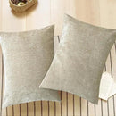 CaliTime Throw Pillow Covers Decorative 20 X 26 Inches Pack of 2 Cozy Chenille Standard Pillow Shams Cases for Couch Sofa Bed Living Room Home Light Taupe by CozyNest Decor
