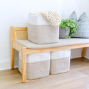 NaturalCozy 13x15x13 Kallax Storage Cubes Bins, 3 Pack | Cotton Rope Cube Storage Bin Woven Baskets for Organizing | Kallax Insert Storage Baskets for Shelves Organizer, Kids Toy, Closet Baby Nursery by TinyTreasures Baby Boutique