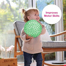 Edushape Original Sensory Ball for Baby - 7" Deflated with Pump, Transparent Green, Enhances Gross Motor Skills for Kids 6 Months & Up by TinyTreasures Baby Boutique