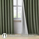102 Inch Long Linen Blended Blackout Curtains 2 Panels, Back Tab Pleated Look Drapes for Track System with Hooks, Noise Reducing Country Blackout Winodw Curtains 50x102-Loden/Olive Green by CozyNest Decor