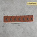 HBCY Creations Rustic Brown Solid Wood Wall Mounted Coat Rack with Shelf, 7 Hooks, 34" Long - Kitchen, Mudroom, Entryway, Bathroom - Includes Mounting Hardware, Coat Hanger, Dog Leash Hooks by CozyNest Decor