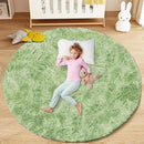 4FT Round Rug for Bedroom: Fluffy Shag Soft Washable Rugs Circle Small Fuzzy Plush Indoor Carpet for Living Room Nursery Playroom Dorm Kids Girls Boys Room (Sage Green, 4'x4') by TinyTreasures Baby Boutique