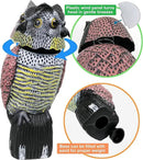 Galashield Owl Decoy to Scare Birds Away Scarecrow Fake Owl with Rotating Head 16" Tall (2 Pack) by GreenHaven Gardens