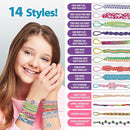 Chilpals Friendship Bracelet Making Kit for Girls,Arts and Crafts for Kids Ages 8-12,Birthday Gifts Ideas for Girl 7 8 9 10 11 Year Old - 2 in 1 Bracelets String Maker Toys Set (White) by TinyTreasures Baby Boutique