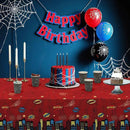 ATFUNSHOP Spider Superhero Disposable Tablecloth - Birthday Decorations Supplies with Spider Web Design, Happy Birthday Table Cover for Kids Boys Man Party Decor, Decoración de Cumpleaños by CozyNest Decor