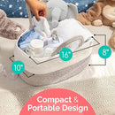 Rope Diaper Caddy - Storage for Baby and Toddler Items - Portable Cotton Organizer Easily Holds Diapers, Wipes, Clothing - Useful for Nursery, Bedroom (Beige, Extra Large) by TinyTreasures Baby Boutique