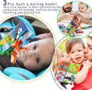 3 Pcs, Baby Books 0-6 Months, Crinkle Books for Babies, Touch and Feel Books for Infants, Infant Tummy Time Toys 0 6 9 Months, Sensory Toys for Babies, Baby Books by TinyTreasures Baby Boutique