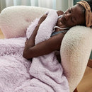 Bedsure GentleSoft Fuzzy Sherpa Faux Fur Twin Blanket Lavender Purple Cozy Gifts for Women Men, Soft Fleece Plush Warm Thick Blanket Twin Size for Bed, Room Dorm Essentials Purple Decor Gifts, 60x80 by CozyNest Decor