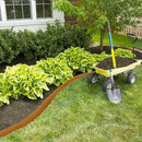 KOL Corten Steel Pre-Rusted Garden Lawn Edging - 6-Pack Metal Landscape Edging Strips - Heavy Duty Hammer-in Cor-Ten Steel Rust Border with 7 Clips - 14-Gauge - 40" L x 5.5" H (20FT Total Length) by GreenHaven Gardens