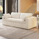 78.74" LoveSeat Cloud Sofa,Modular Sectional Couch,Modern Deep Seat Upholstered Couches with Plush Corduroy Fabric for Living Room Furniture,Bedroom and Apartment,No Assembly Required,White by CozyNest Decor
