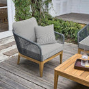 LVTXIII Outdoor Seat and Back Cushion Patio Deep Seat Cushion Set Seasonal Chair Cushion for Wicker Chairs and Garden Furniture Decoration, 24"x24"x4", Strip Grey by GreenHaven Gardens