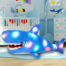Cuteoy Light-up Singing Plush Shark LED Musical Stuffed Animal Adjustable Volume Lullaby Plushies Birthday Christmas Toy Gifts for Kids Toddler Girls, 13" by TinyTreasures Baby Boutique