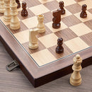 AMEROUS 15'' Magnetic Wooden Chess Set for Adults Kids - with Folding Board, Gift Package, Pieces Storage Slots, Handmade Pieces,Chess Board Game Set for Tournament Professional Beginner by TinyTreasures Baby Boutique