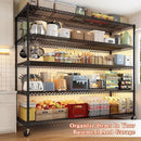 REIBII Storage Shelves 3200 LBS Capacity Wire Shelving with Wheels Heavy Duty Metal Shelf for Warehouses, Garage,Kitchens, School,Commercial Shelf, 73" H X 60" W X 18" D, 2 Pack by CozyNest Decor