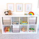 NaturalCozy 13x15x13 Kallax Storage Cubes Bins, 3 Pack | Cotton Rope Cube Storage Bin Woven Baskets for Organizing | Kallax Insert Storage Baskets for Shelves Organizer, Kids Toy, Closet Baby Nursery by TinyTreasures Baby Boutique