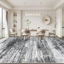 Washable Rug 9x12 Area Rugs for Living Room: Large Neutral Soft Rug Abstract Non Slip Low Pile Modern Carpet for Bedroom Kitchen Nursery Office Dining Room Indoor (Black, 9'x12') by TinyTreasures Baby Boutique