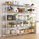 REIBII 58" W 5 Tier Heavy Duty Wire Shelving Unit with Adjustable Shelves - 1400LB Metal, Chrome - 58" W x 59" H x 13.8" D - Garage, Pantry, Kitchen by CozyNest Decor