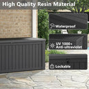 150 Gallon Resin Deck Box, Large Indoor and Outdoor Storage Box, Weatherproof and UV Resistant Outdoor Storage Box with Built-in Steel Beams for Patio, Cushions, Pool Supplies by CozyNest Decor