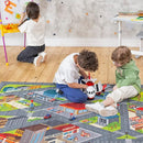 KC Cubs 8x10 City Streets Car Road Rug – Educational Non-Slip Play Mat for Kids, Toddlers, Nursery, Classroom, Playroom, Baby Daycare, Boy Girl Carpet by TinyTreasures Baby Boutique