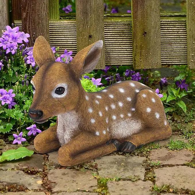 Design Toscano QM2787100 Darby, The Forest Fawn Baby Deer Statue, full color, photo 7 of 7