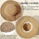 Womens Straw Beach Sun Hats, Foldable Packable Floppy Handmade Crochet Hats for Women,Large Summer Vacation Wide Brim Hat by GreenHaven Gardens